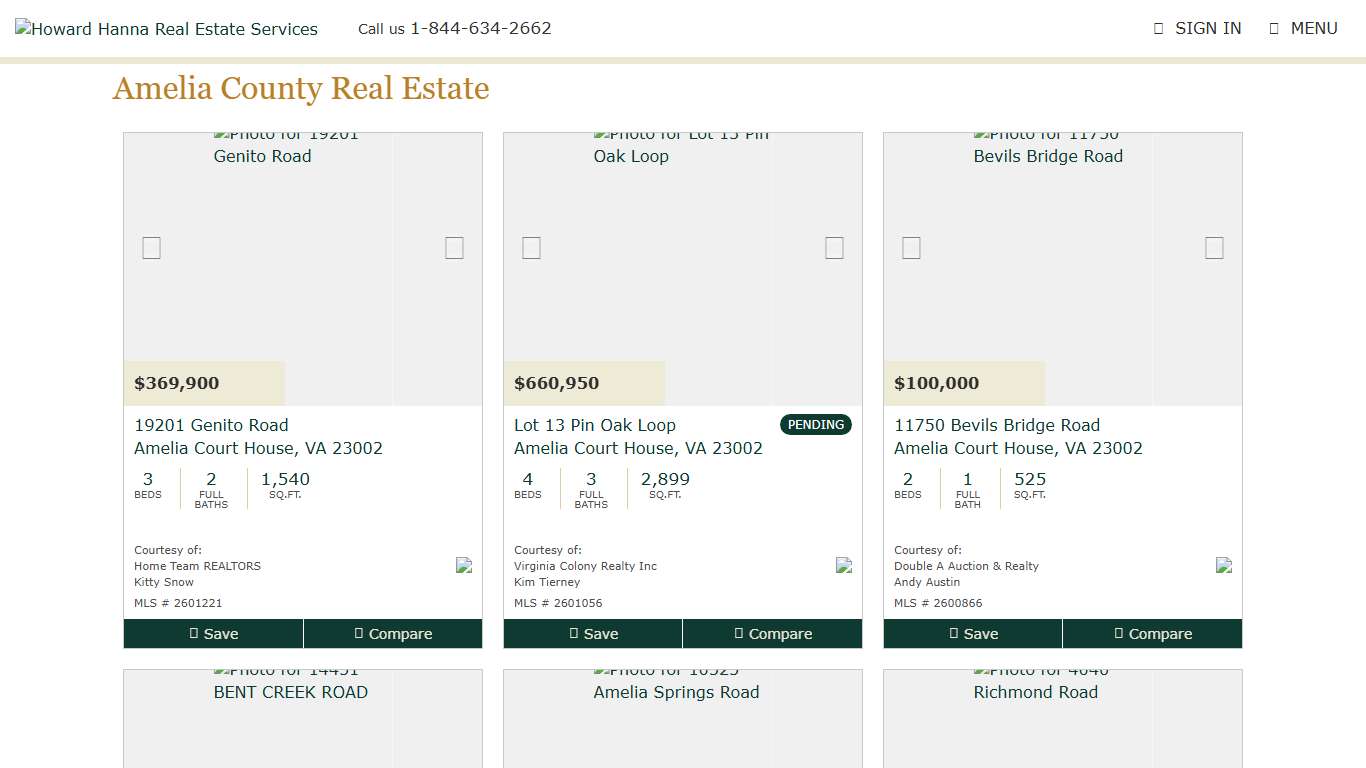 Homes for Sale in Amelia, VA Howard Hanna